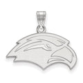 14k White Gold LogoArt University of Southern Mississippi Eagle Small Pendant