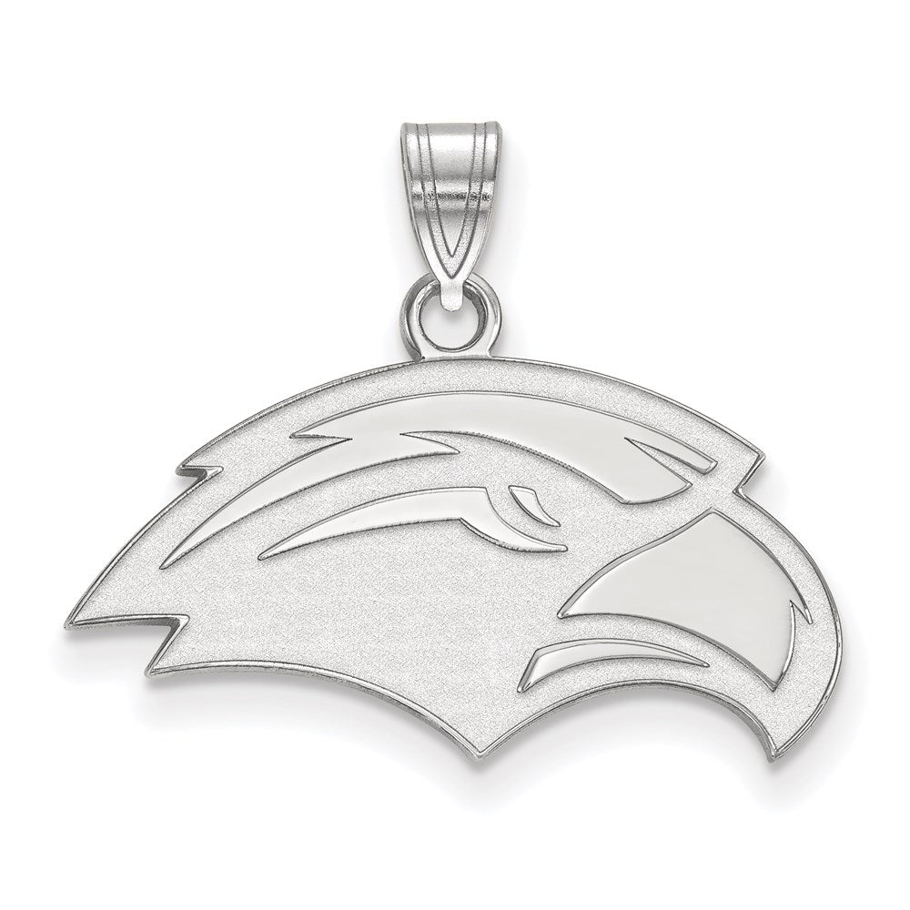 14k White Gold LogoArt University of Southern Mississippi Eagle Small Pendant