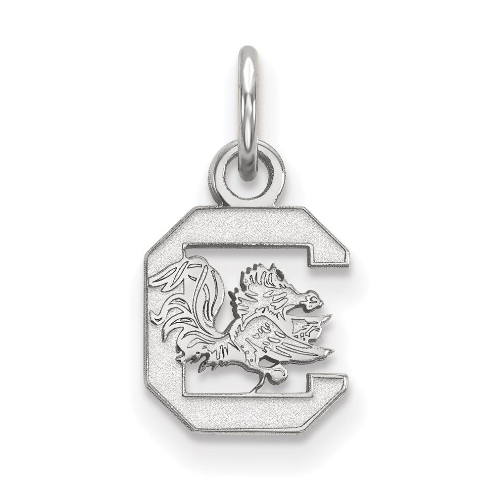 14k White Gold LogoArt University of South Carolina Extra Small Pendant