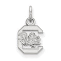 14k White Gold LogoArt University of South Carolina Extra Small Pendant