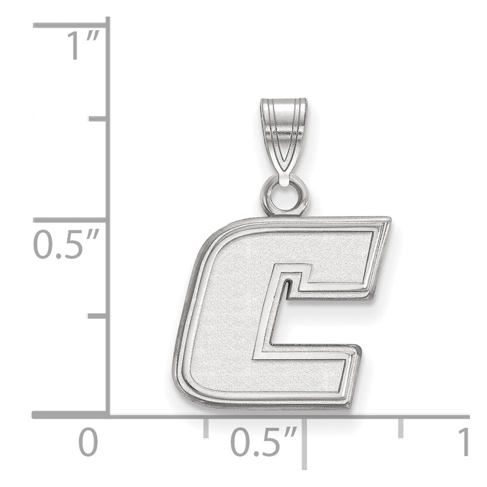 10k White Gold LogoArt University of Tennessee at Chattanooga Letter C Small Pendant