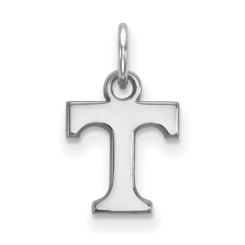 14k White Gold LogoArt University of Tennessee Letter T Extra Small Pendant