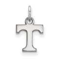 Sterling Silver Rhodium-plated LogoArt University of Tennessee Letter T Extra Small Pendant
