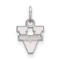 Sterling Silver Rhodium-plated LogoArt University of Virginia Extra Small Pendant