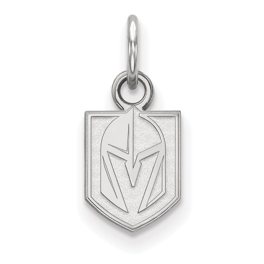 Sterling Silver Rhodium-plated NHL LogoArt NHL Vegas Golden Knights Extra Small Pendant