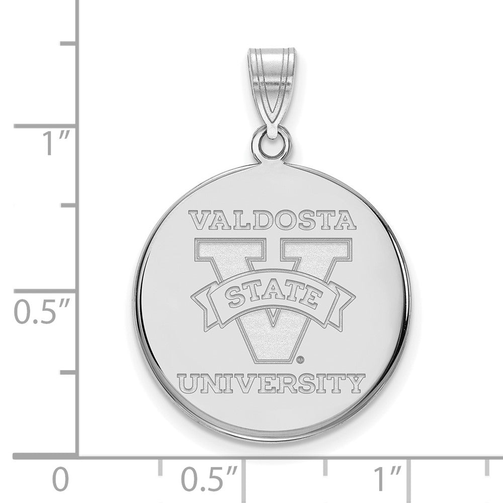 10k White Gold LogoArt Valdosta State University Large Disc Pendant