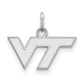 14k White Gold LogoArt Virginia Tech V-T Extra Small Pendant