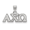 Sterling Silver Rhodium-plated LogoArt Alpha Chi Omega Sorority Greek Letters Small Pendant