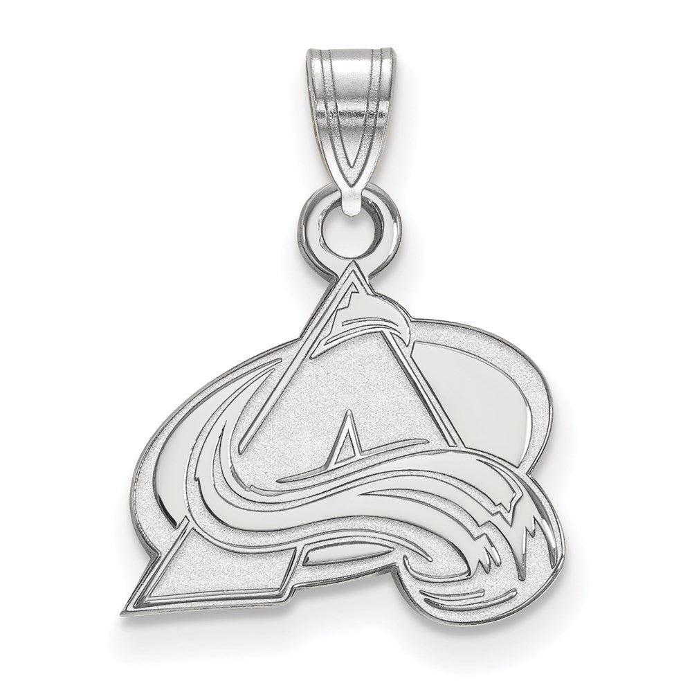 14k White Gold NHL LogoArt Colorado Avalanche Letter A Small Pendant