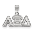 Sterling Silver Rhodium-plated LogoArt Alpha Xi Delta Sorority Greek Letters Small Pendant