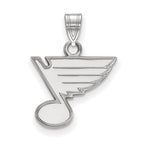 10k White Gold NHL LogoArt St. Louis Blues Small Pendant