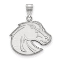 10k White Gold LogoArt Boise State University Bronco Large Pendant
