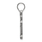 Sterling Silver Rhodium-plated LogoArt Baylor University Bears Small Pendant
