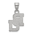 Sterling Silver Rhodium-plated LogoArt Baylor University Bears Small Pendant