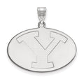 10k White Gold LogoArt Brigham Young University Letter Y Large Pendant