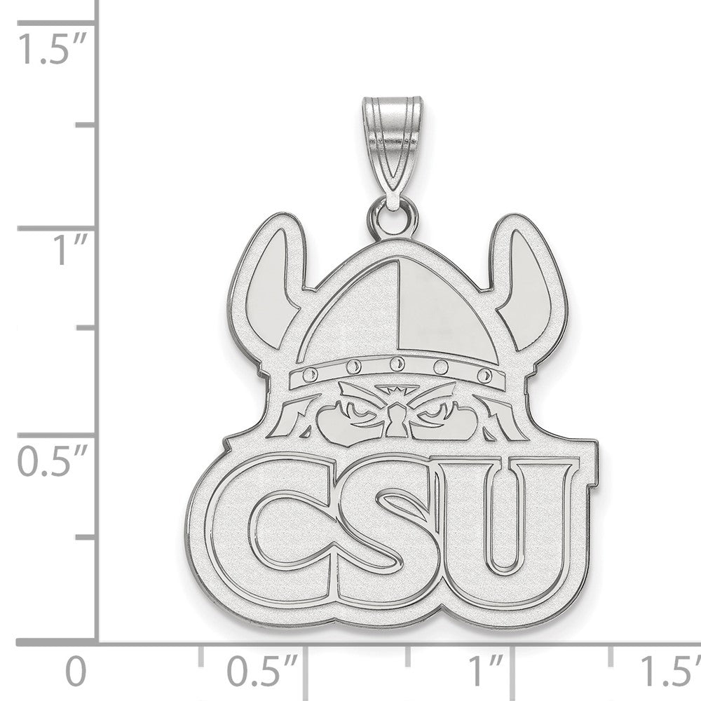 14k White Gold LogoArt Cleveland State University Extra Large Pendant