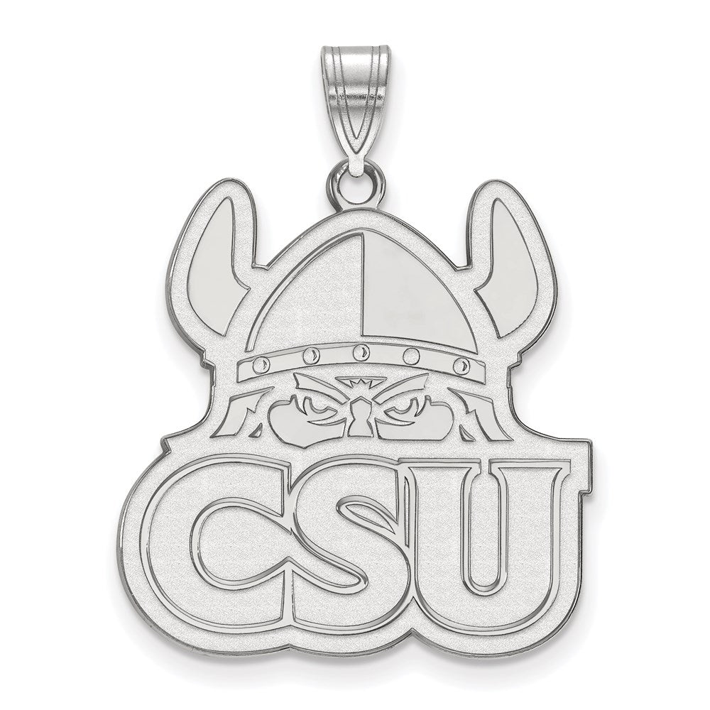 14k White Gold LogoArt Cleveland State University Extra Large Pendant