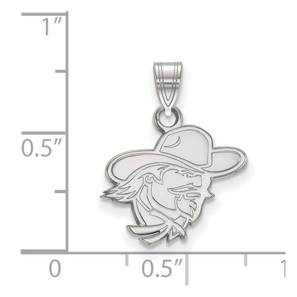 14k White Gold LogoArt Eastern Kentucky University E-K-U Small Pendant