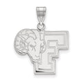 Sterling Silver Rhodium-plated LogoArt Fordham University Ram Large Pendant