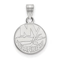 10k White Gold NHL LogoArt New York Islanders Small Pendant