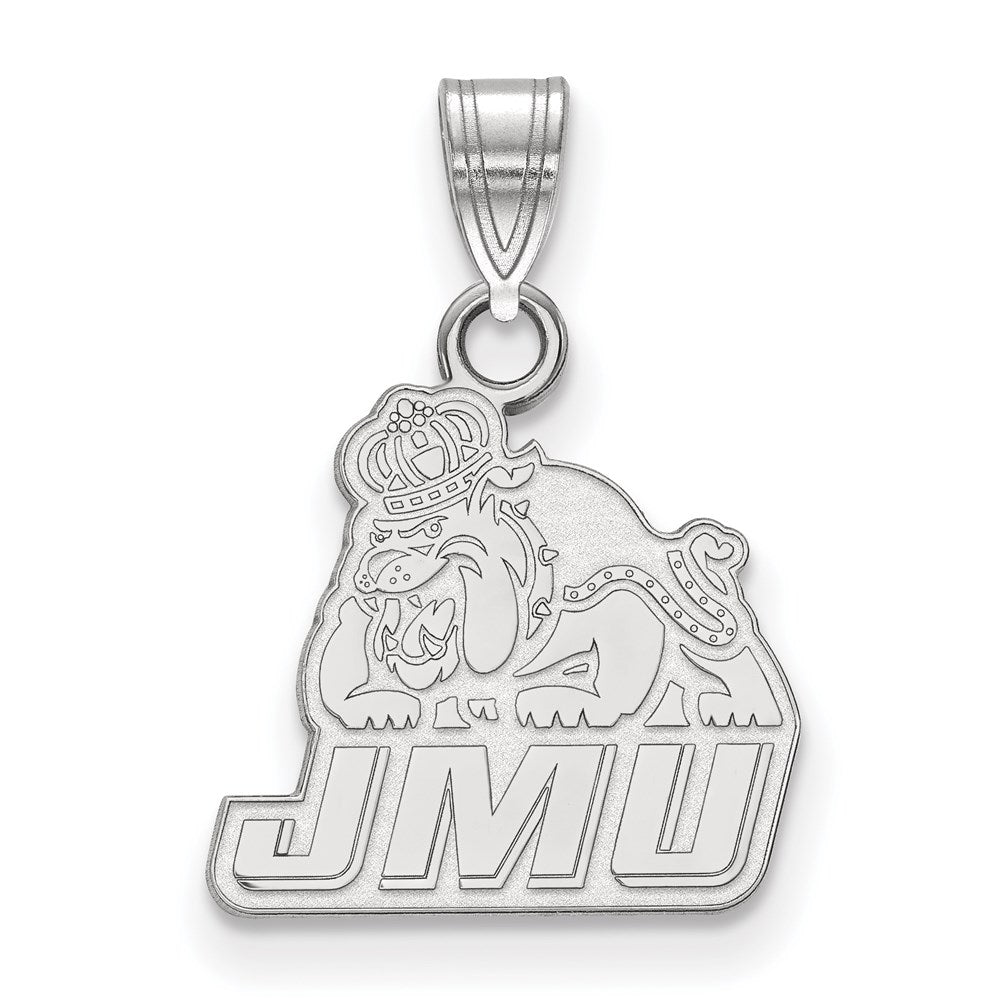 14k White Gold LogoArt James Madison University Small Pendant
