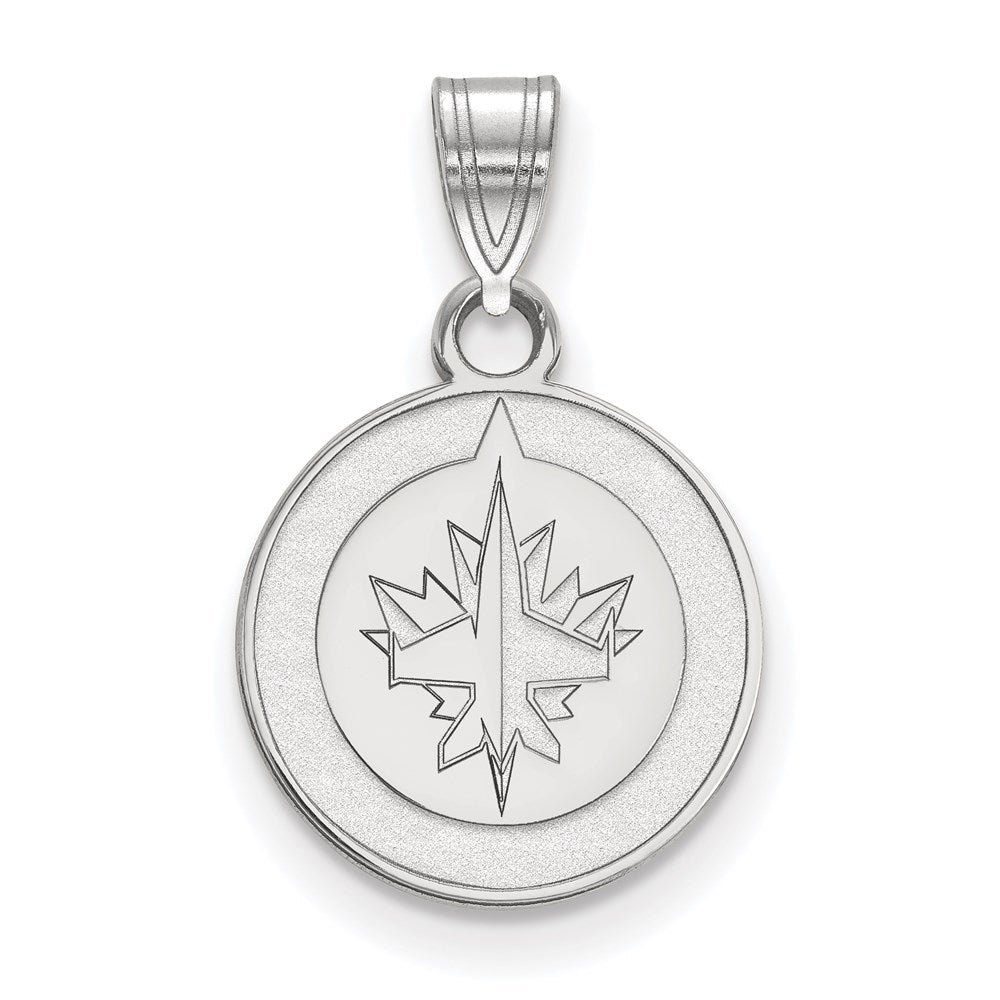 14k White Gold NHL LogoArt Winnipeg Jets Small Pendant