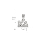 Sterling Silver Rhodium-plated LogoArt Kappa Delta Sorority Greek Letters Small Pendant