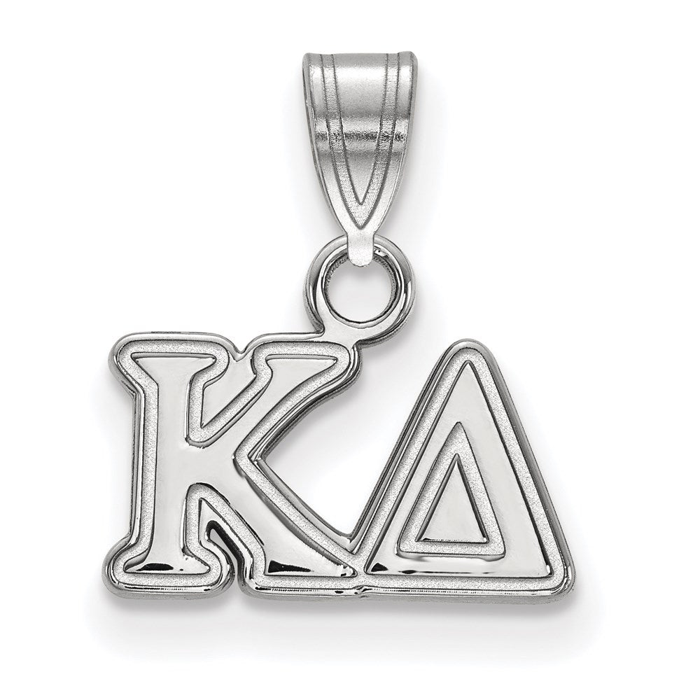 Sterling Silver Rhodium-plated LogoArt Kappa Delta Sorority Greek Letters Small Pendant