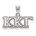 Sterling Silver Rhodium-plated LogoArt Kappa Kappa Gamma Sorority Greek Letters Small Pendant