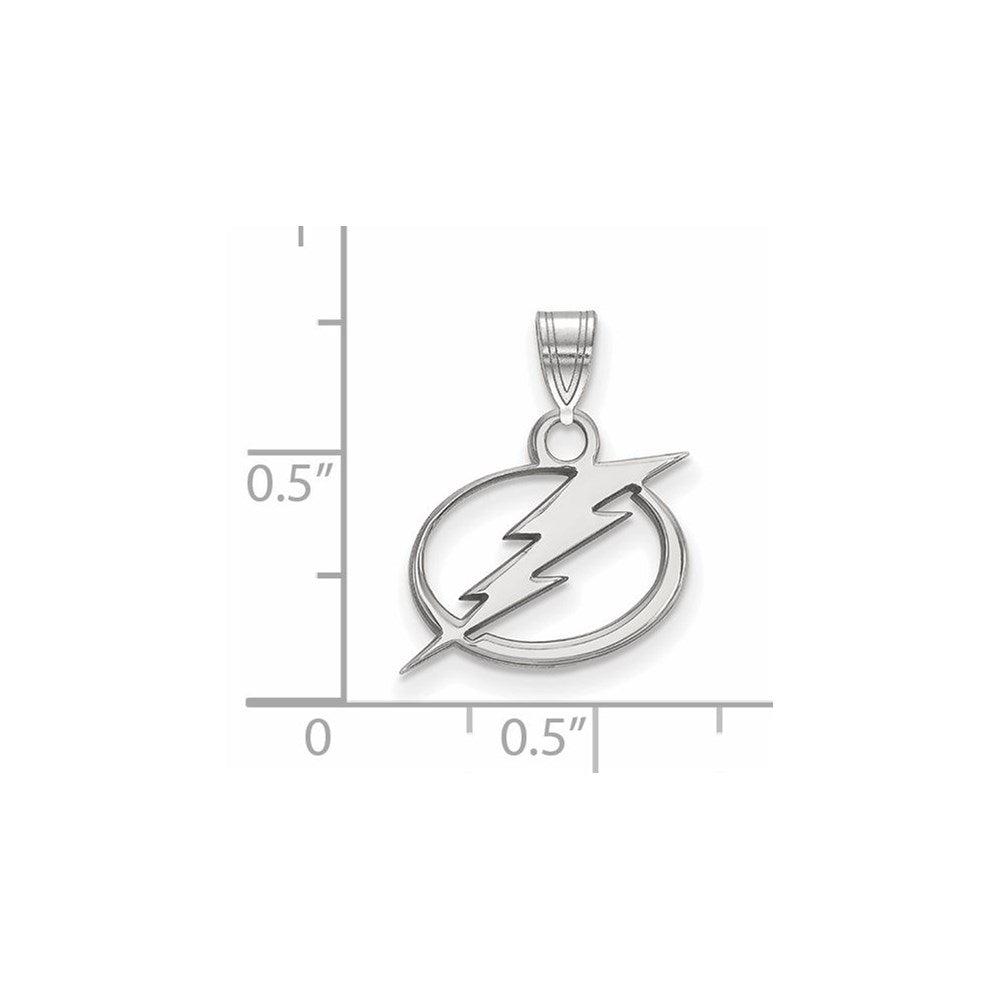 10k White Gold NHL LogoArt Tampa Bay Lightning Small Pendant