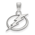 14k White Gold NHL LogoArt Tampa Bay Lightning Small Pendant