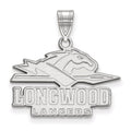 14k White Gold LogoArt Longwood University Lancers Medium Pendant