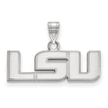 10k White Gold LogoArt Louisiana State University L-S-U Small Pendant