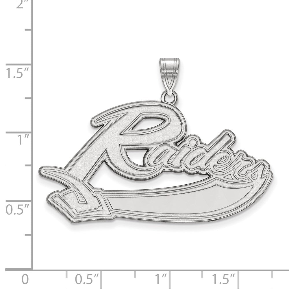 10k White Gold LogoArt Mt Union College Raiders Extra Large Pendant