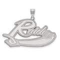 Sterling Silver Rhodium-plated LogoArt Mt Union College Raiders Extra Large Pendant