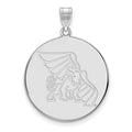 Sterling Silver Rhodium-plated LogoArt Missouri Western State University Griffon Extra Large Disc Pendant