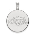 10k White Gold LogoArt North Dakota State University Extra Large Disc Pendant