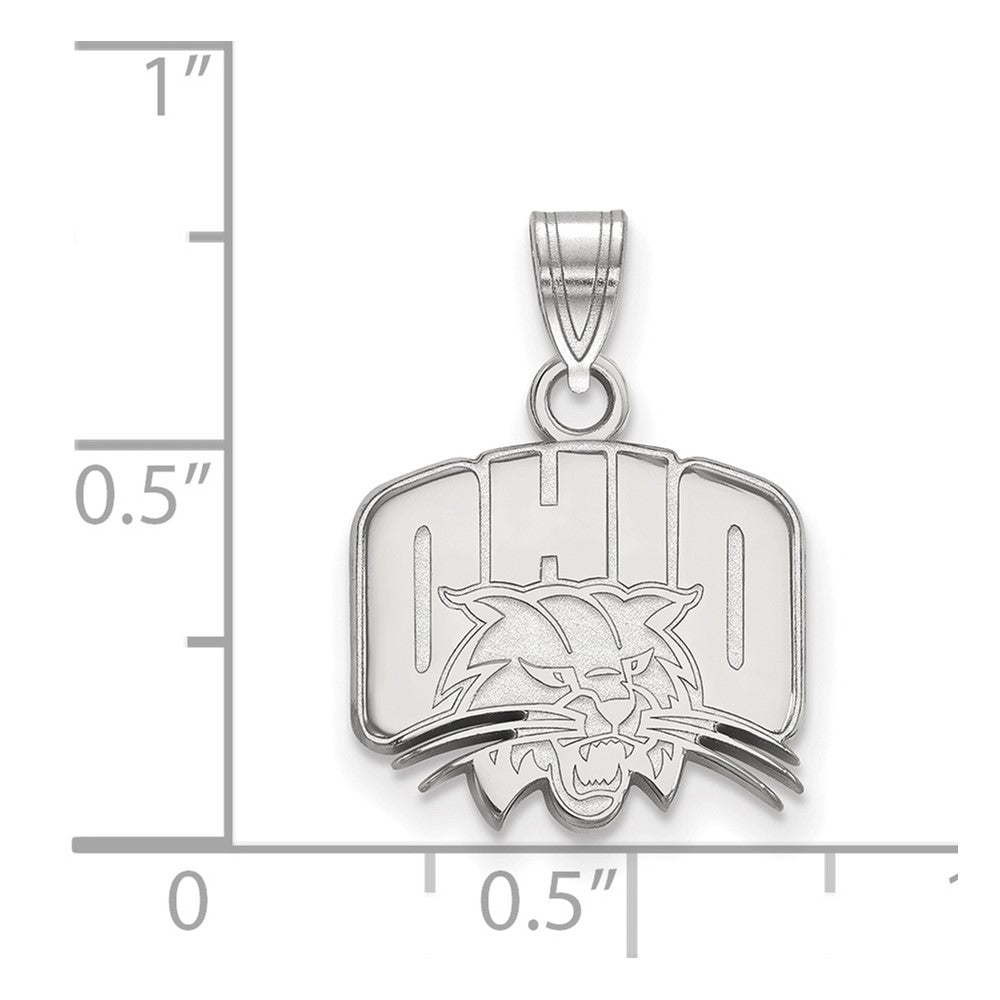 14k White Gold LogoArt Ohio University Small Pendant