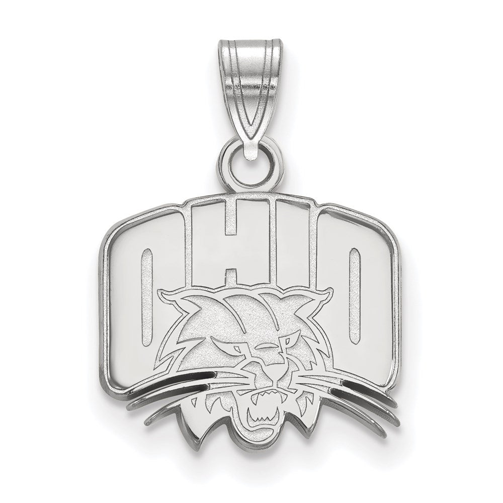 14k White Gold LogoArt Ohio University Small Pendant