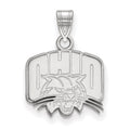Sterling Silver Rhodium-plated LogoArt Ohio University Small Pendant