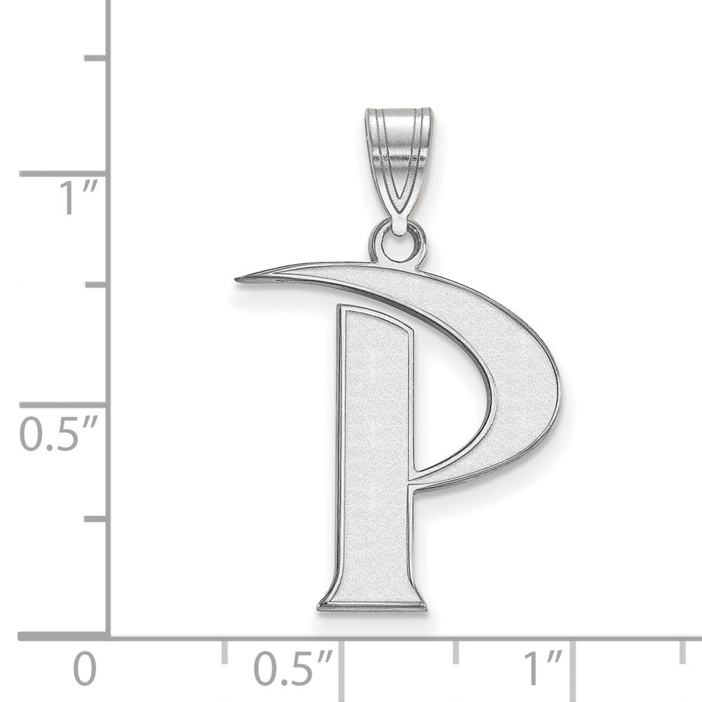 14k White Gold LogoArt Pepperdine University Letter P Large Pendant