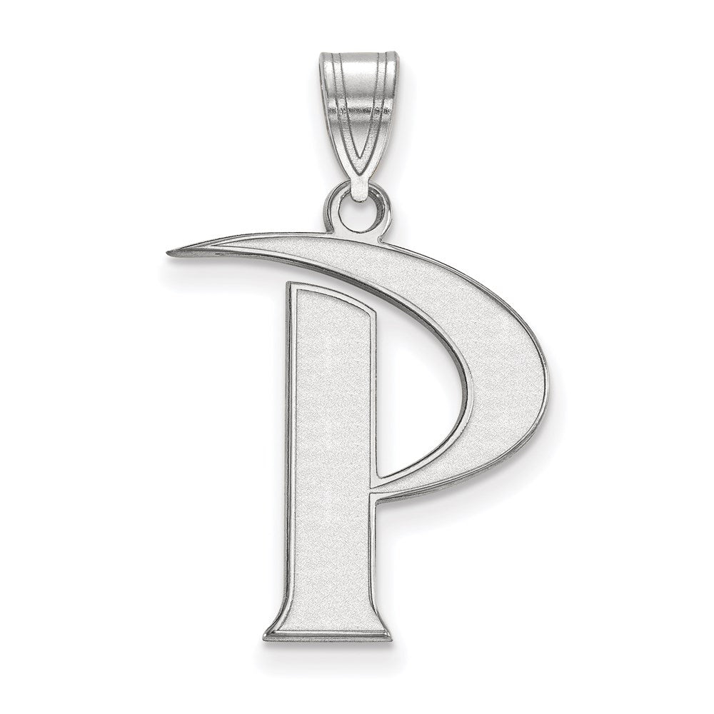 10k White Gold LogoArt Pepperdine University Letter P Large Pendant