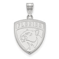 14k White Gold NHL LogoArt Florida Panthers Large Pendant