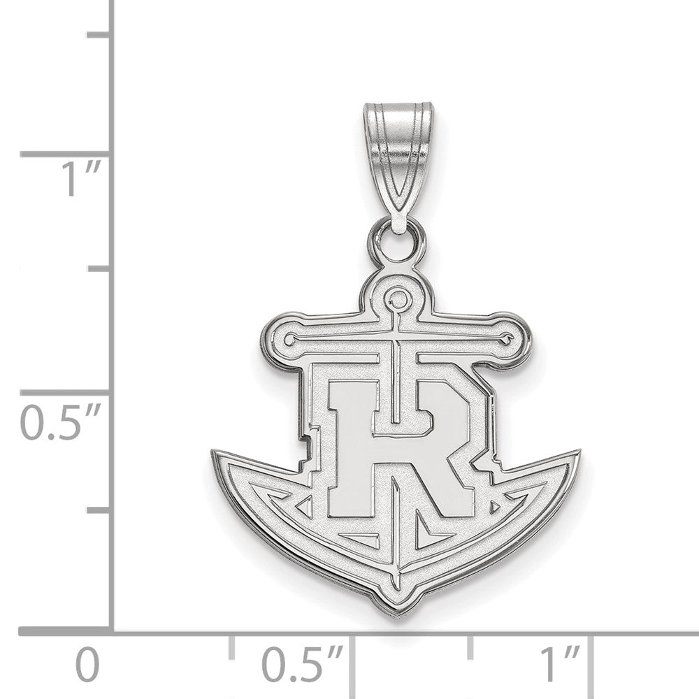 14k White Gold LogoArt Rollins College Anchor Large Pendant