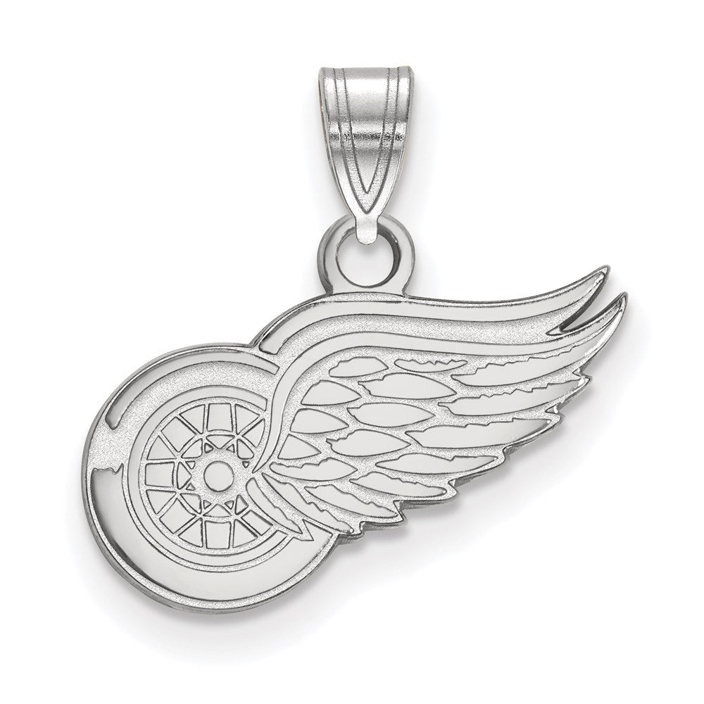 10k White Gold NHL LogoArt Detroit Red Wings Small Pendant