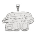 Sterling Silver Rhodium-plated LogoArt St Joseph's University Hawks Extra Large Pendant