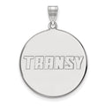 10k White Gold LogoArt Transylvania University Extra Large Disc Pendant