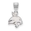 10k White Gold Textured LogoArt Texas State University Bobcat Small Pendant