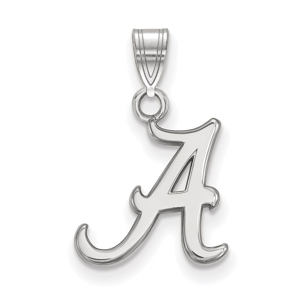 10k White Gold LogoArt University of Alabama Letter A Small Pendant