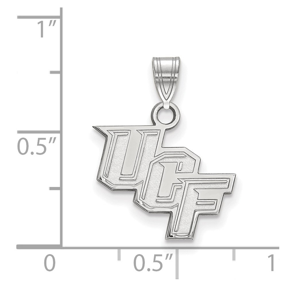 14k White Gold LogoArt University of Central Florida U-C-F Small Pendant